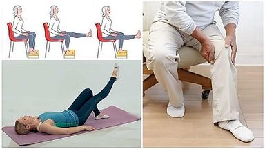 Therapeutic gymnastics with arthrosis of the knee joint